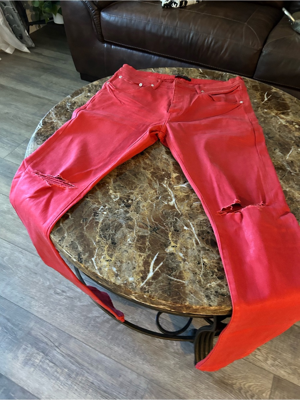 Purple Brand Red Ripped pants - Picture 5 of 10